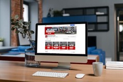 eBay listing template, eBay store template, beautiful red template, logo design