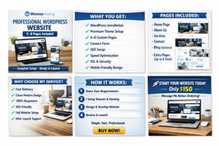 Professional Internet WordPress Business Website + 3 months basic Hosting