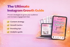 Instagram Growth Guide PLR MRR, Editable Canva Template, DFY Digital Product