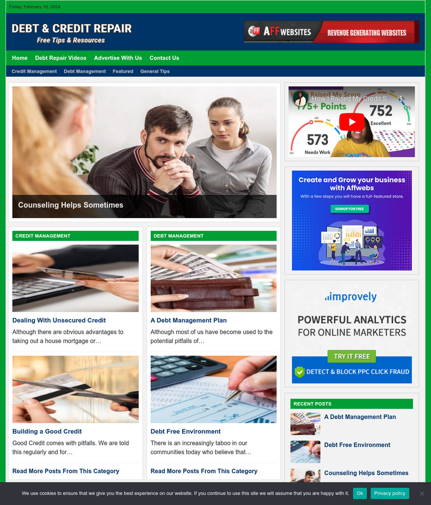 Debt & Credit Repair Site Business For Sale: Ready-to-Launch Free Installation