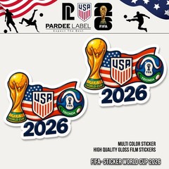 FIFA World Cup 2026 USA Stickers – Pack of 12 | High Quality Gloss Vinyl | 1.5”
