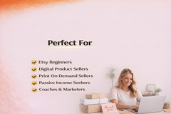 Etsy Seller Guide PLR MRR, Editable Canva Template, Digital Download