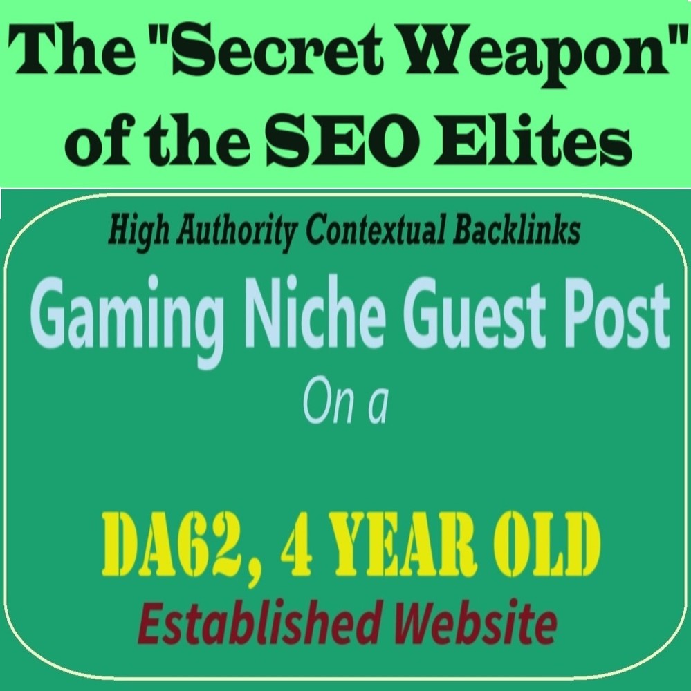 Premium SEO Guest Post on my DA60+ Gaming Blog with Dofollow backlink