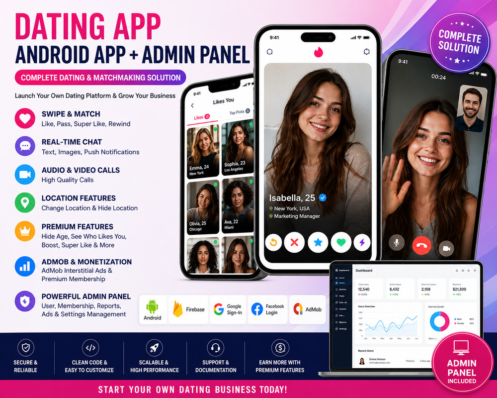 Kinder – Dating Android App | Chat & Video Call | Admin Panel | Android v20