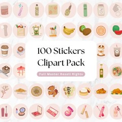 Lifestyle Clipart, Editable Canva Template