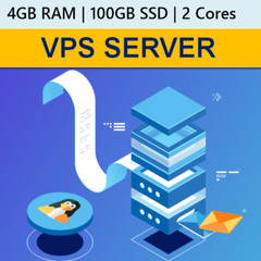 VPS (Virtual Dedicated Server) 4GB RAM + 100GB SSD + 2 Core