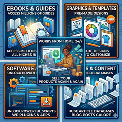 100+ MILLION PLR MRR Digital Products Bundle – Resell for 100% Profit! Passive