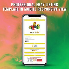 Ebay Listing Template HTML Professional Mobile Responsive Design Universal