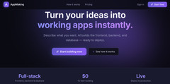AppMaking.com AI Software Platform | Full Stack SaaS + Code + Domain Included