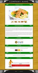 Mobile Responsive eBay Listing Template Auction Gallery Html for Food