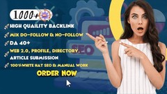 I Will Create 1000+ DOFOLLOW BACKLINKS for Ranking SEO Backlinks