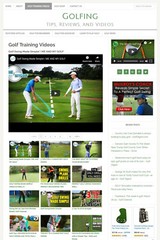 * GOLFING TIPS * niche blog website business for sale w/ AUTO UPDATING CONTENT!