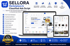 Sellora – PHP Classified Ads Marketplace | Multi Vendor eCommerce Platform