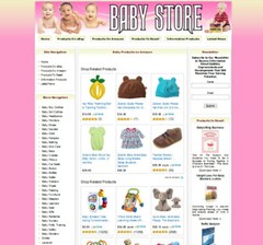 New Baby Store Shop Online Business Website For Sale. Amazon+Google Adsense