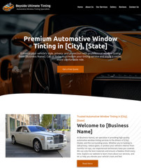 Automobile Window Tinting Customized Business Website *SEE FULL DESCRIPTION*
