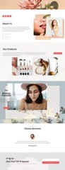 Beautiful Elementor Templates 15 , Mobile Responsive, Salon WordPress Website.