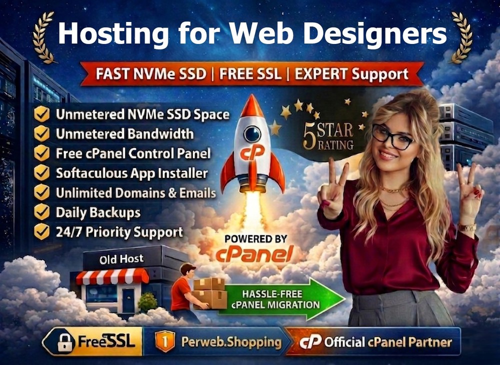 Hosting for Web Designers – 🎨Unlimited SSD + SSL + 24/7 Support | $14.99/Year!