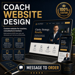 Custom Coach Website Design | Consultant Mentor Business Website Service