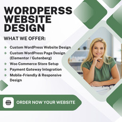 CUSTOM WORDPRESSWEBSITE DESIGN -Professional Modern and Responsive Website