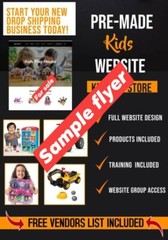 Pre-made Business Website For sale Free Hosting, Vendor information, & Training