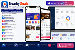 NearbyDeals – Coupons, Events, Restaurant & Service Booking iOS App | PHP Admin