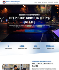 Crime Stoppers Program Customized Business Website *SEE FULL DESCRIPTION*