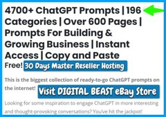 4700 ChatGPT Prompts Your Ai Business Solution w/30 Days FREE Master Hosting