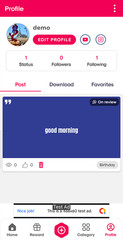 Android Status App + PHP Admin Panel | Video GIF Quotes Image Platform | AdMob