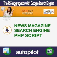 Turnkey AutoPilot News Aggregator Website w/ Google Search Engine- Adsense Ready