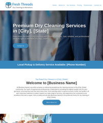Dry Cleaning Services Customized Business Website *SEE FULL DESCRIPTION*