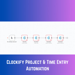 Clockify Project, Tag & Entry AI Automation Workflows for n8n | JSON Templates