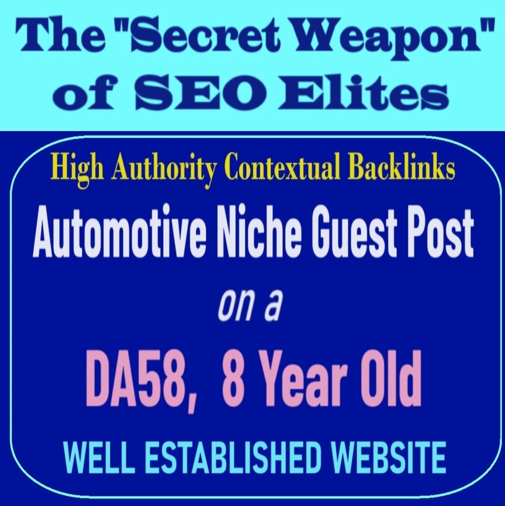 Premium SEO Guest Post on my DA50 Plus Automotive Blog with Dofollow backlink