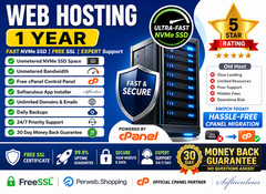 Web Hosting 1 Year – 🔥Unlimited Super SSD, SSL | Emails | cPanel | $14.99/Year!