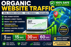 Organic Website Traffic | Real Human Visitors | SEO Safe | 5–60 Day Delivery
