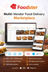 Foodster – Multi Vendor Food Delivery Marketplace App Laravel Flutter React Next