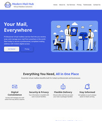 Virtual Mailbox Service Customized Business Website *SEE FULL DESCRIPTION*