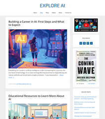 [NEW DESIGN] * Explore AI Website * Artificial Intelligence Blog AUTO CONTENT