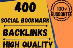 400 Indexable, DoFollow Social Bookmarking Backlinks