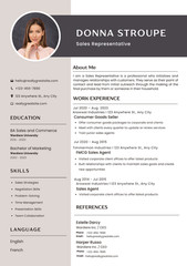 Editable Modern CV TEMPLATE For Microsoft Word, Canvas Download Save to PDF Form