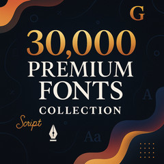 30,000 Premium Fonts Collection Instant Digital Download For Designers & Creat