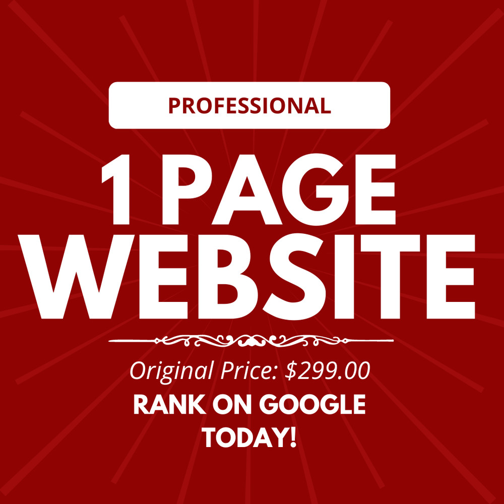 1 PAGE PROFESSIONAL WEBSITE DESIGN PERSONAL / BUSINESS
