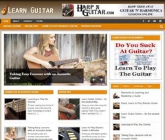 Learn Guitar Ready Made Blog Turnkey Niche Website Business for Sale