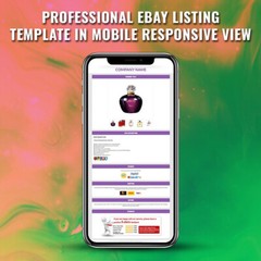 New eBay Mobile Responsive Template Auction Listing Professional HTTPS 2025