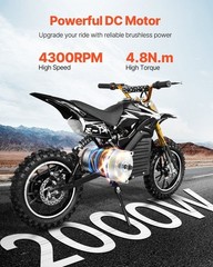2000W Electric Brushless DC Motor Kit – 48V 4300rpm Motor with Upgraded Speed C