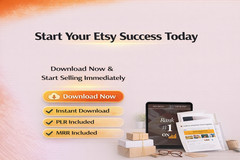 Etsy Seller Guide PLR MRR, Editable Canva Template, Digital Download