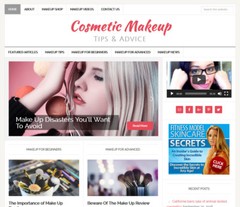 *COSMETIC MAKEUP TIPS * turnkey website business for sale w/ AUTOMATIC CONTENT