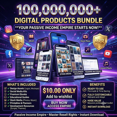 100+ MILLION PLR MRR Digital Products Bundle – Resell for 100% Profit! Passive