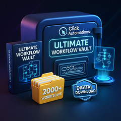 ⚡ ULTIMATE AUTOMATION WORKFLOW PACK • 2,000+ Done-For-You Business Systems • n8n